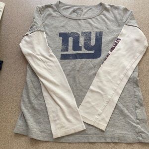 NY Giants Long Sleeve T shirt, Girls size 8